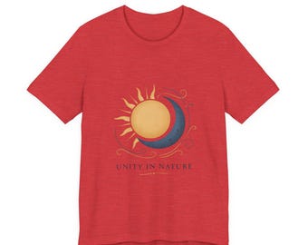 Sun and Moon Illustration Tee | Unity in Nature, celestial boho design