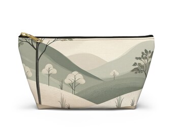 Japandi Style Accessory Pouch, Minimalist Landscape Design