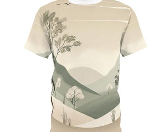 Japandi Style Illustration Tee | Minimalist Zen Shirt