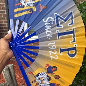 Abanico de mano Sigma Gamma Rho – Desde 1922 / Abanico plegable SGRho / Parafernalia griega de hermandades