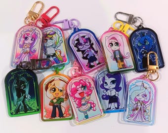 Llaveros acrílicos de MLP, llaveros de My Little Pony
