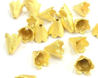 12x8 mm 4 Gold Plated Cone Findings G3607