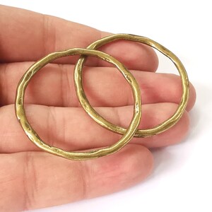 2 Circle round hoop connector findings Antique Bronze Plated findings (48mm) G26002