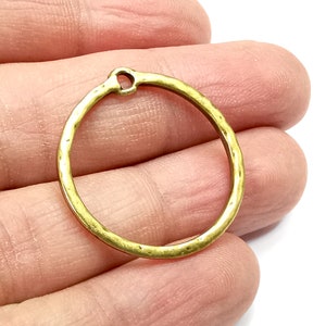 Circle Charms, Hoop Dangle Charms Antique Bronze Plated (28mm) G33016