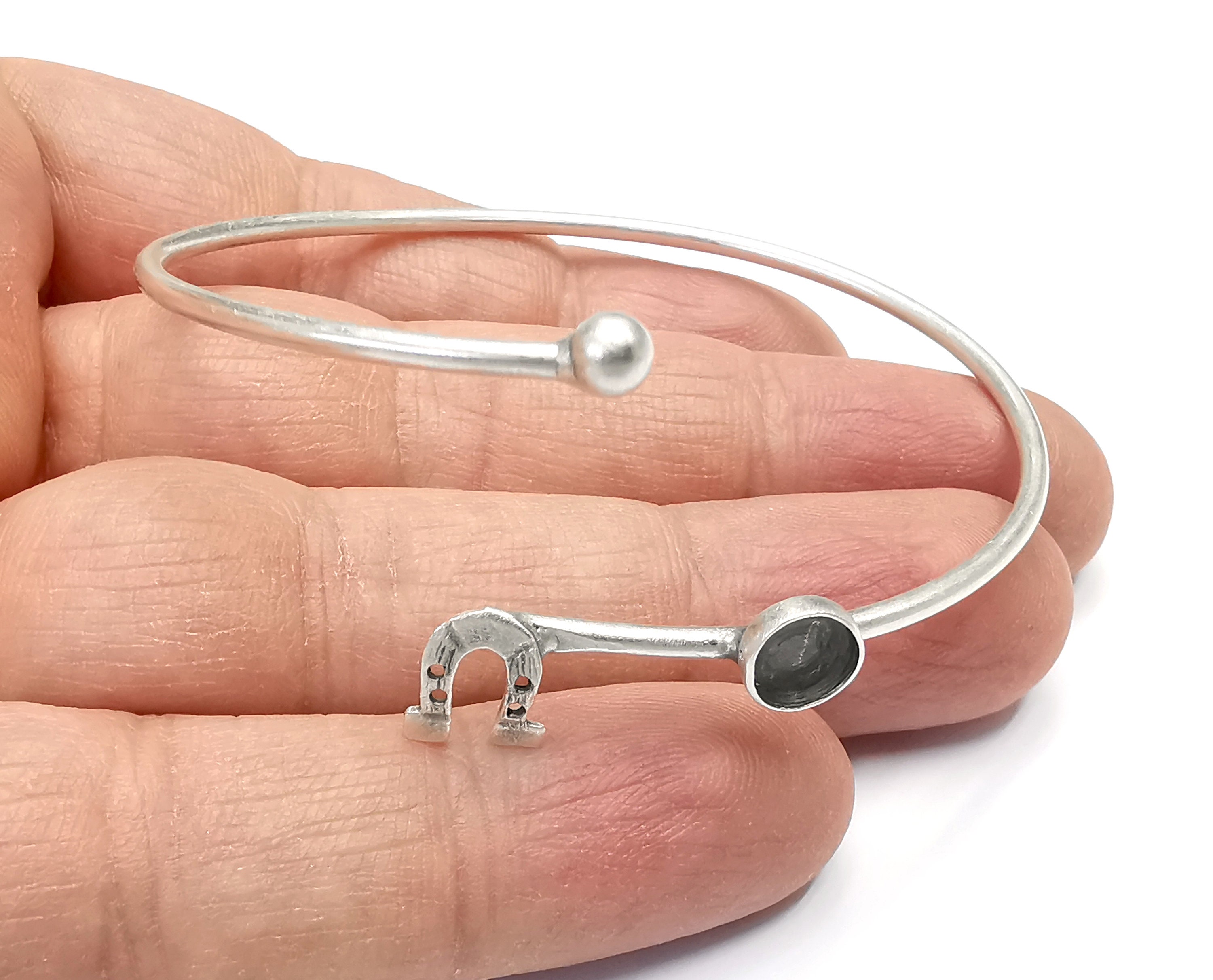 Horse Shoe Bracelet Bezel Blank Resin Bezel Cabochon Cuff