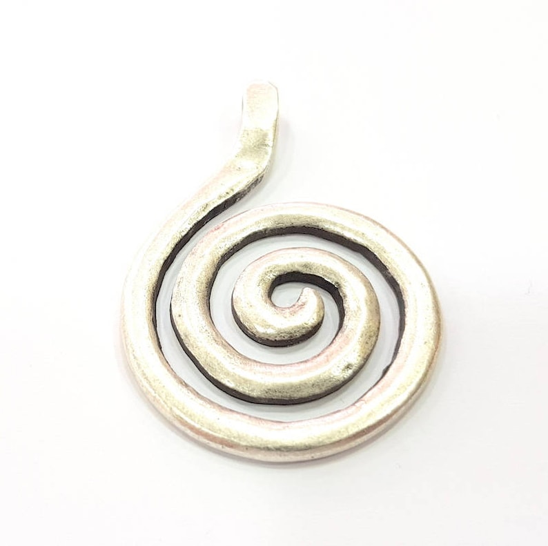 Silver Pendant Antique Silver Plated Pendants (53x37mm) G9133 image 5