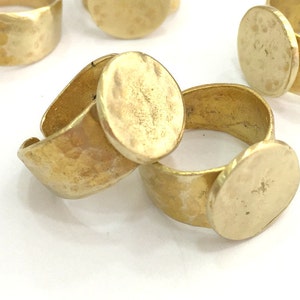 Raw Brass Adjustable Ring Findings (15mm Blank) G3407