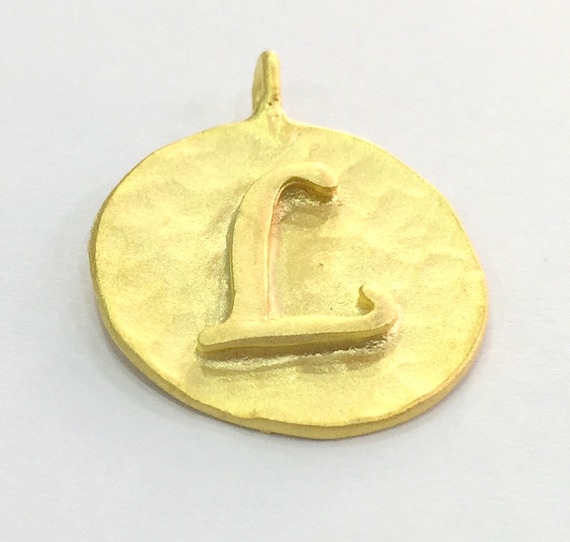 Gold Plated Brass G4821 Initials   U Charm