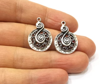 Silver Charms Antique Silver Plated Charms (26x18mm)  G19546