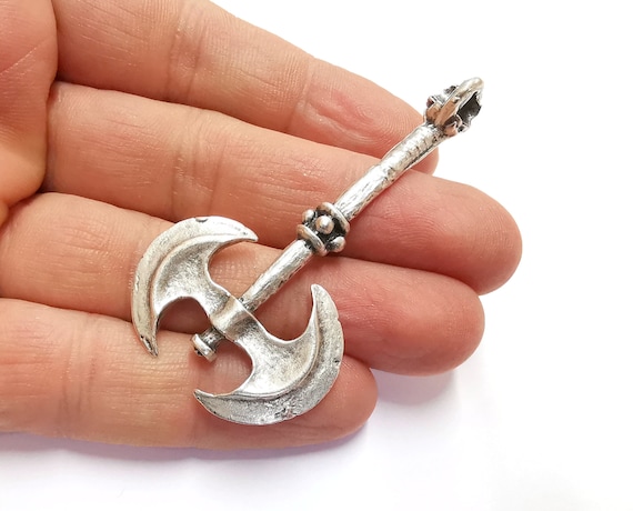 Axe Charms Antique Silver Plated Charms 