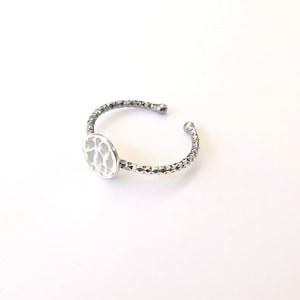 Stamping Ring Blanks, Sterling Silver Engraving Blank, Statement Rings, Adjustable Nameplate Ring, 925 Solid Silver 8mm G30254