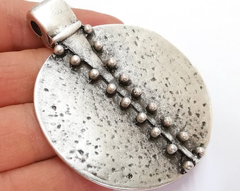 Silver Pendant Antique Silver Plated Pendant (76x59mm)  G21125