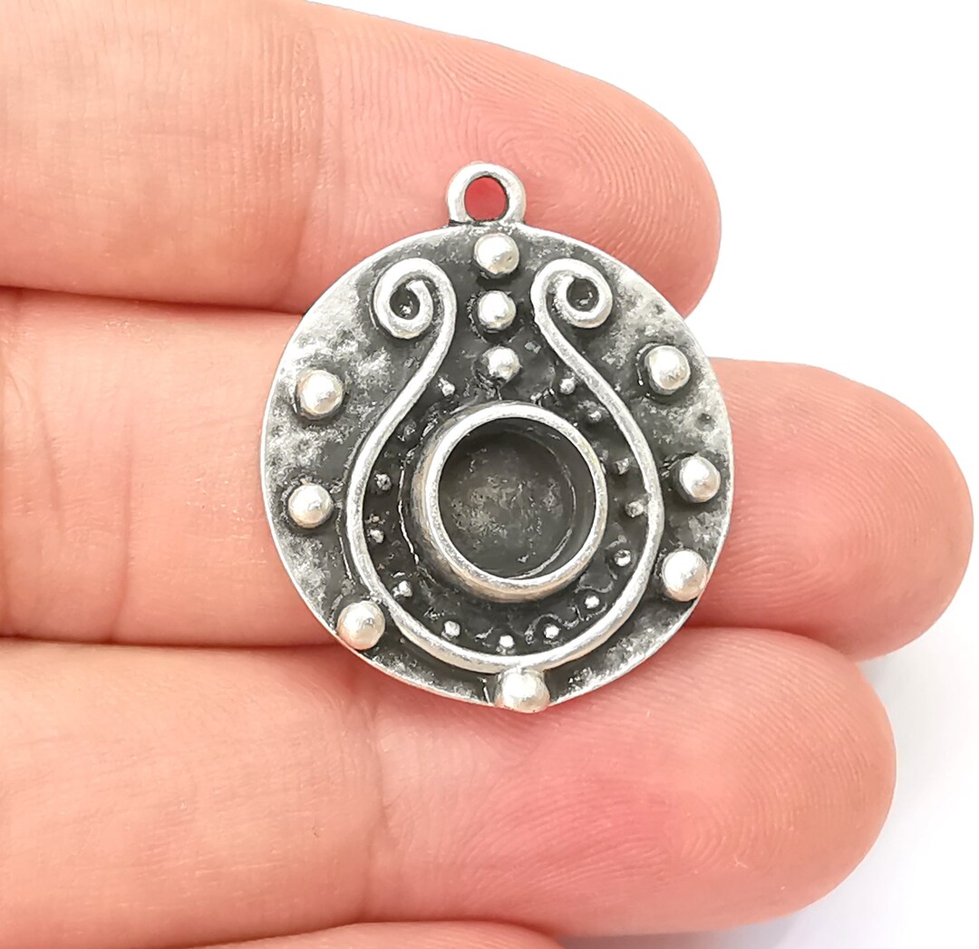 Unique Pendant Bezel, Resin Blank, Inlay Mounting, Mosaic Frame ...