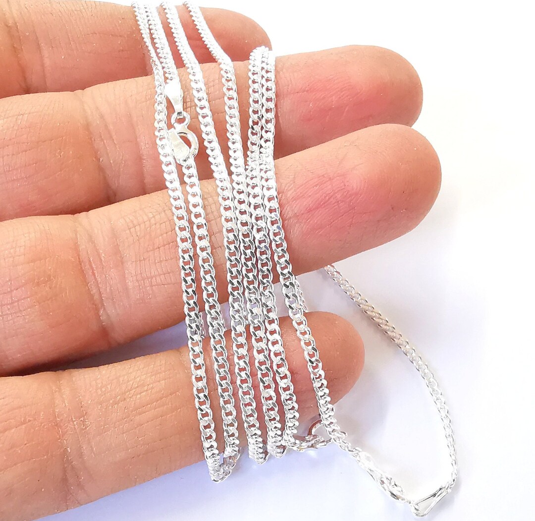 Chaîne En Argent Sterling 925 Vintage – Signée – Poids 9,76 G – Bijou Raffiné Occasion
