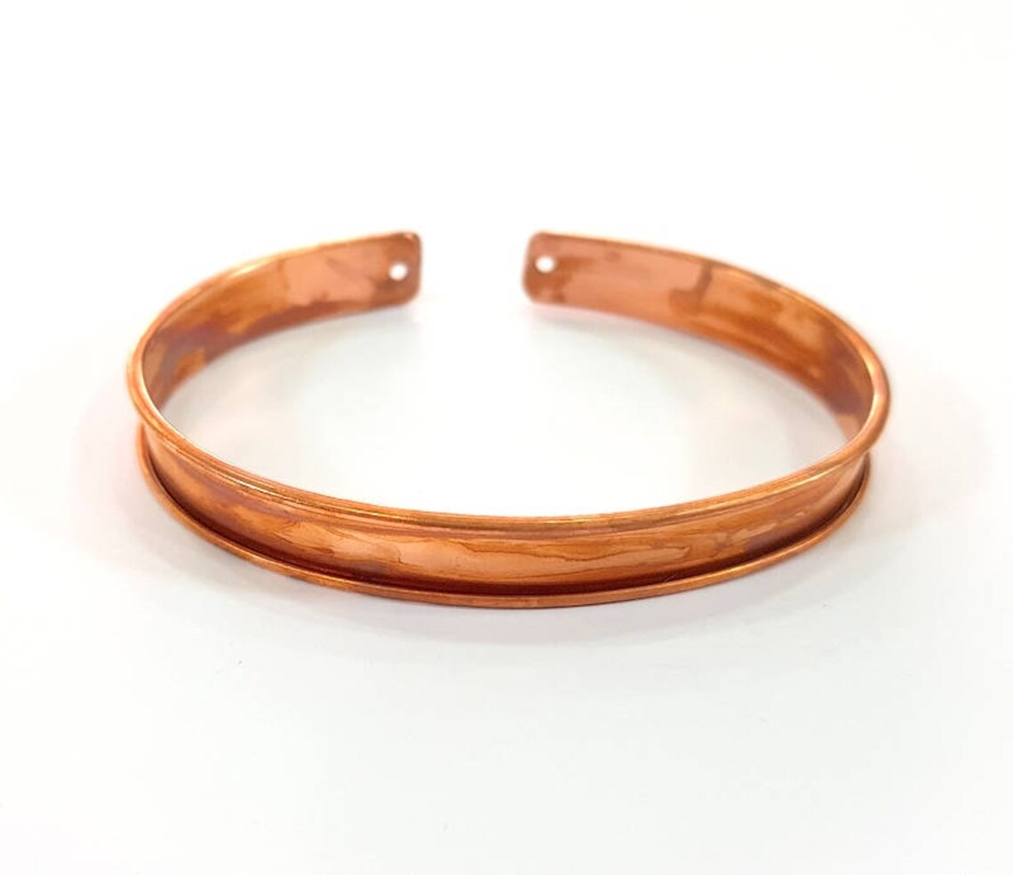 Raw Copper Bracelet Blanks Real Copper Cuff Blanks Adjustable Etsy