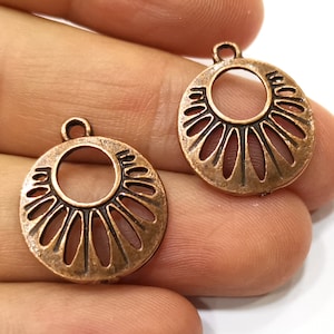 10 Copper Charms Antique Copper Plated Charms (22x19mm)  G18170
