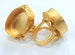 Ring Settings Cabochon Base,Mountings  Gold Plated Brass (25x18 mm Blank)  G10783 