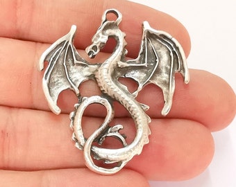 Witch Charms Antiqued Silver Word Pendants Fairy Tale Findings 10pcs