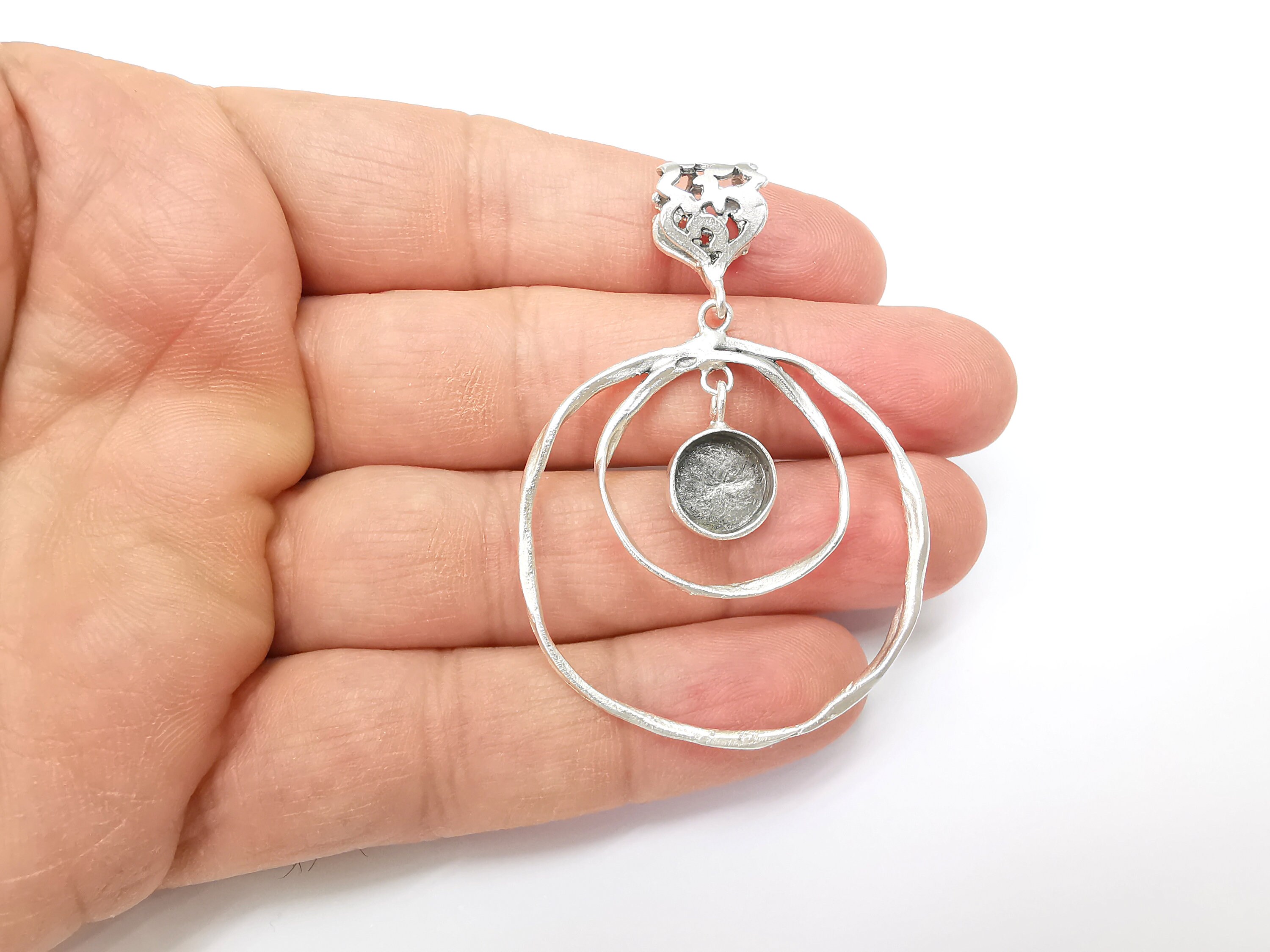 サークルペンダントベゼル、カボションブランク、ロケットペンダント