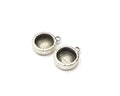 Silver Hammered Base Blank inlay Blank Pendant Base Resin Blank Mosaic Mountings Antique Silver Plated Metal (10mm blank )  G16798 product logo