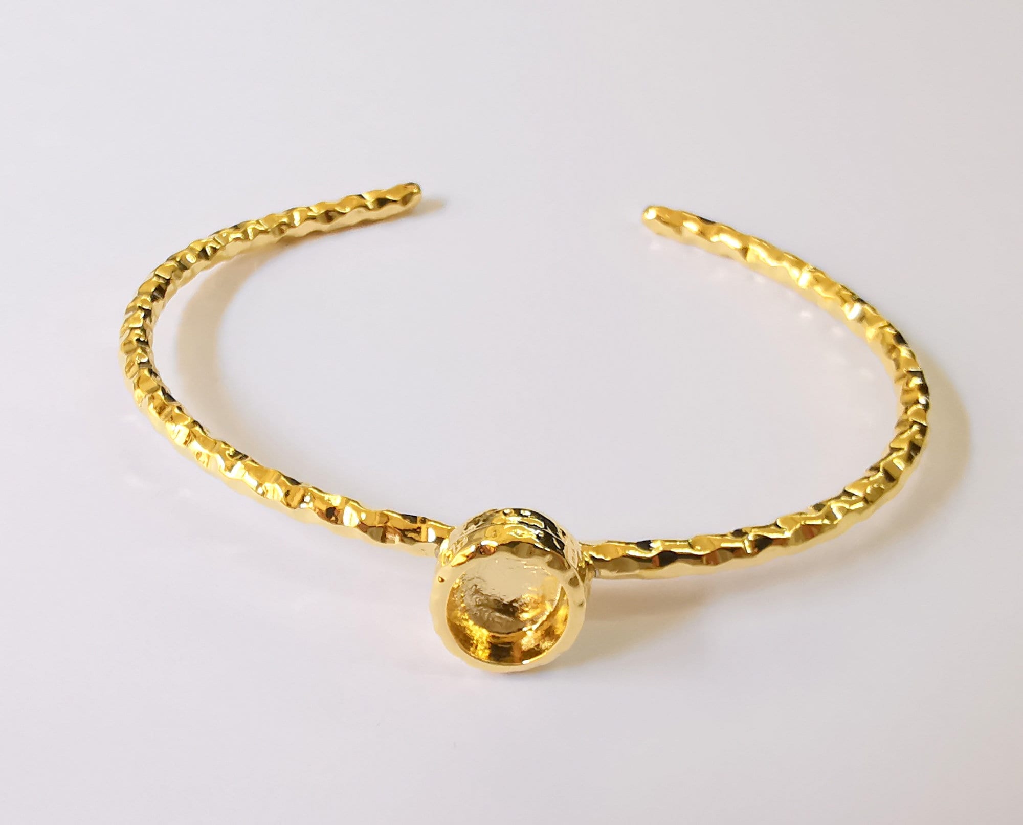 Shiny Gold Hammered Bracelet Blanks Settings Cuff Blanks Resin | Etsy