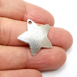 Star Charms Antique Silver Plated Charms (26x24mm) G33338