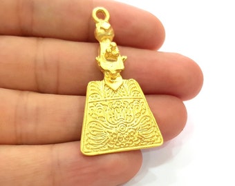 Gold Charms Gold Plated Metal (43x26mm)  G14278