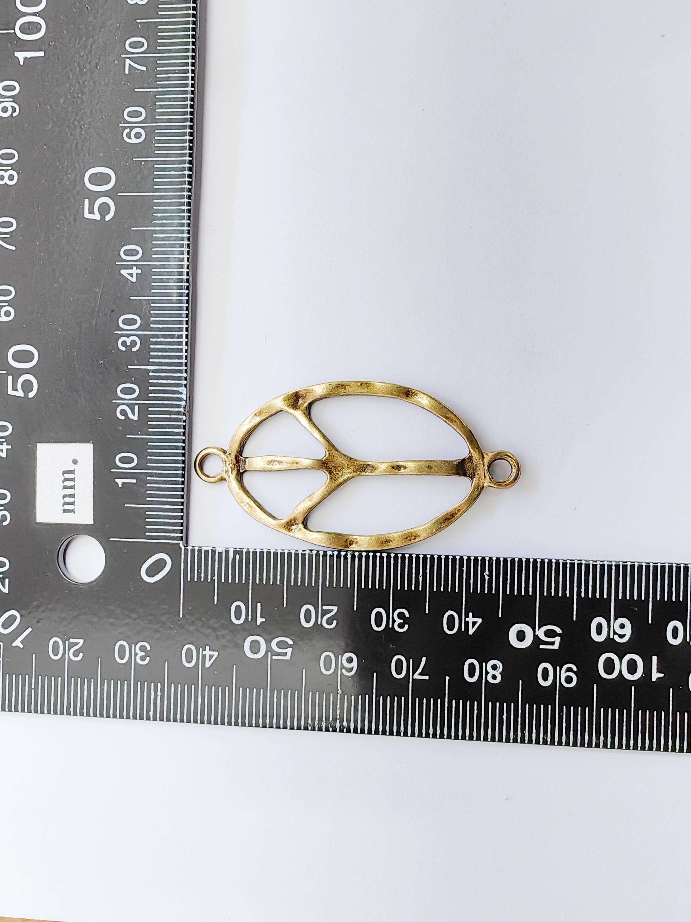Peace Symbol Pendant Charm, Boho Hippie Jewelry Supply, Spiritual