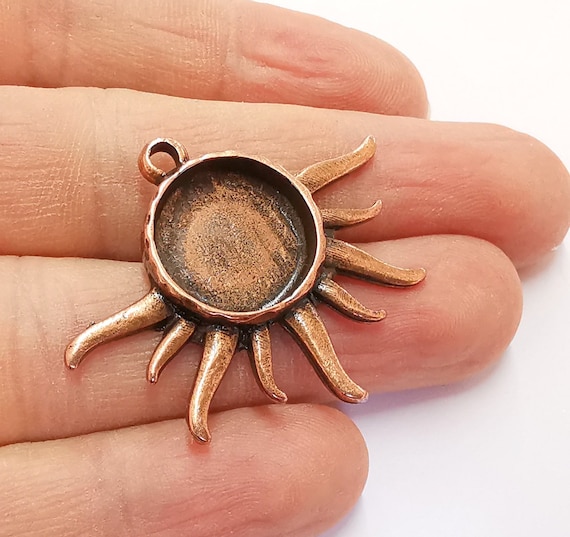 Silver Pendant Blanks, Resin Bezel, Cabochon Bases, Mosaic Mountings
