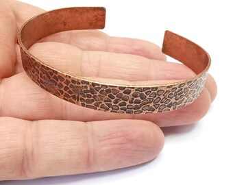 Branch Bracelet, Cuff Blank,Bangle Base, Antique Copper Plated Brass, Adjustable Bracelet (10mm) G35739