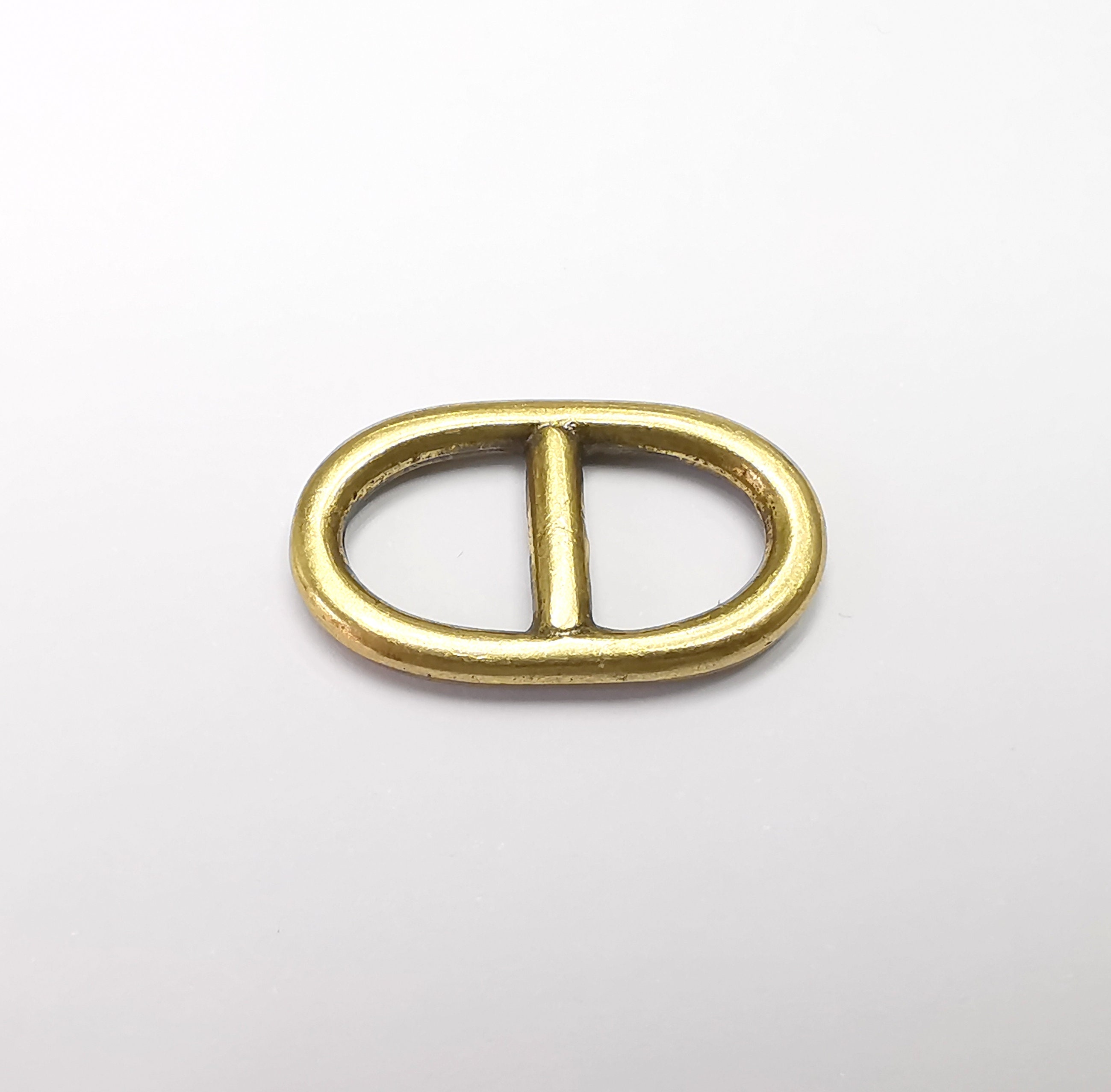 【き製信管】金属パーツ ミリタリー ヴィンテージ アンティーク 2穴コネクター アンティークブロンズメッキ オーバル金具 (23 x 13 mm