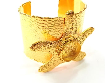 Gold  Bracelet Blanks Cuff Blanks Adjustable Bracelet Blank Gold Plated Brass (20mm Blanks ) G14281