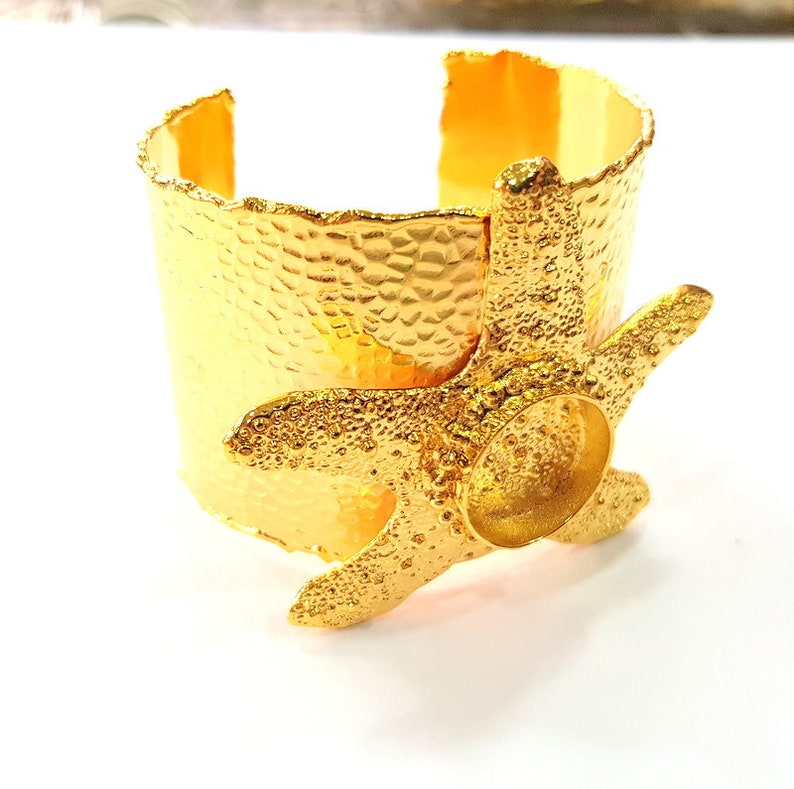 Gold Bracelet Blanks Cuff Blanks Adjustable Bracelet Blank Gold Plated Brass 20mm Blanks G14281 image 1