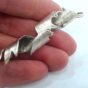 Silver Pendant Antique Silver Plated Brass  G13670