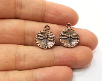 Copper Dragonfly Charms Antique Copper Plated Charm (19x15mm) G18904
