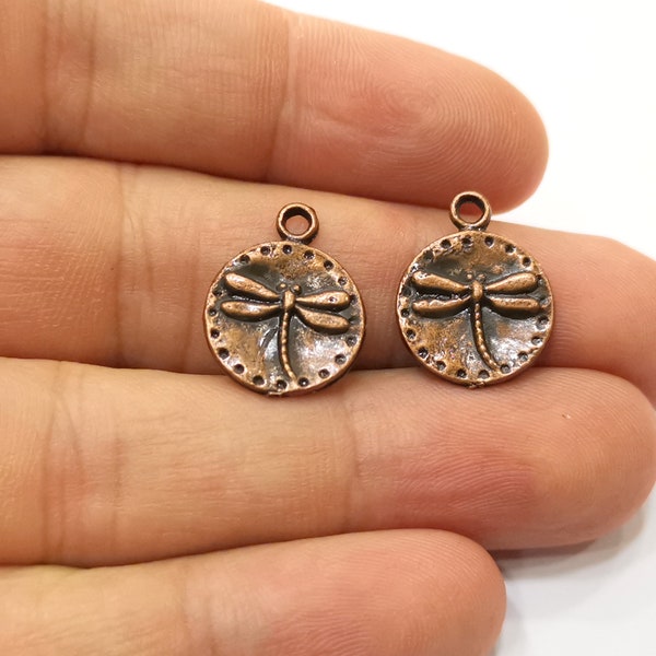 Copper Dragonfly Charms Antique Copper Plated Charm (19x15mm) G18904