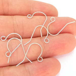 Earring Hook Antique Silver Plated Brass Earring Hook, Findings G22392