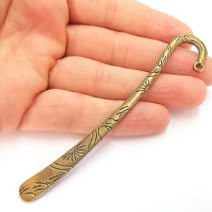 Sun Bookmark Findings Antique Bronze Plated Bookmark (114x9mm) G20232