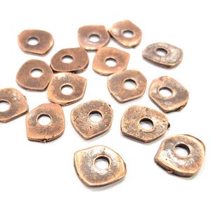 Copper Perforated Flake Findings Antique Copper Charm Antique Copper Plated Metal (12x10mm) G10941