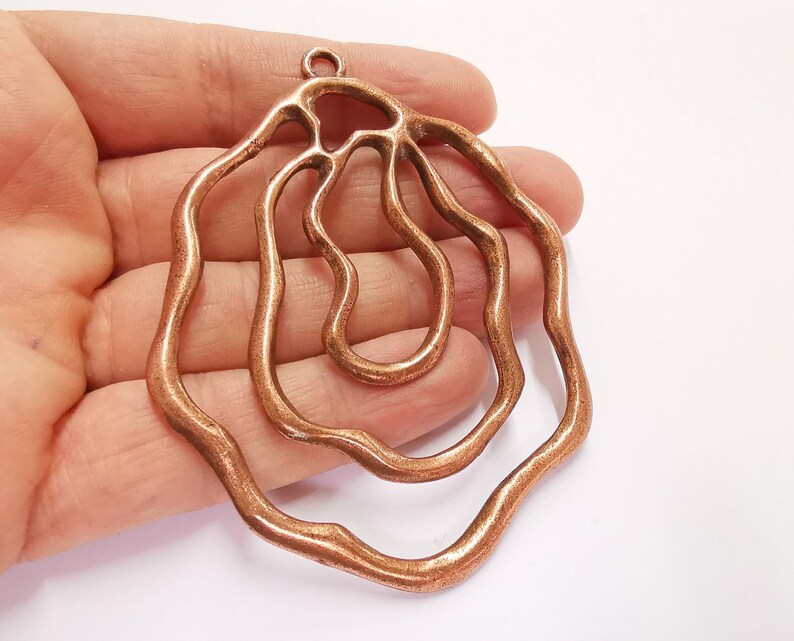 G20829 88x67mm Copper Pendant Antique Copper Plated Pendant