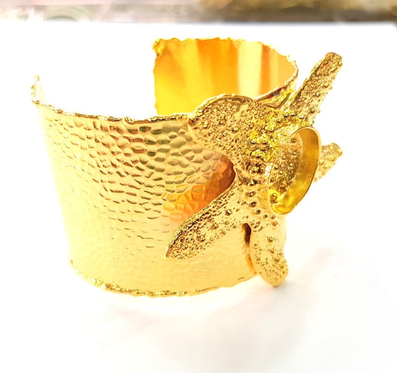 Gold Bracelet Blanks Cuff Blanks Adjustable Bracelet Blank Gold Plated Brass 20mm Blanks G14281 image 5