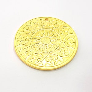 Gold Pendant Gold Plated Metal (40mm)  G11712
