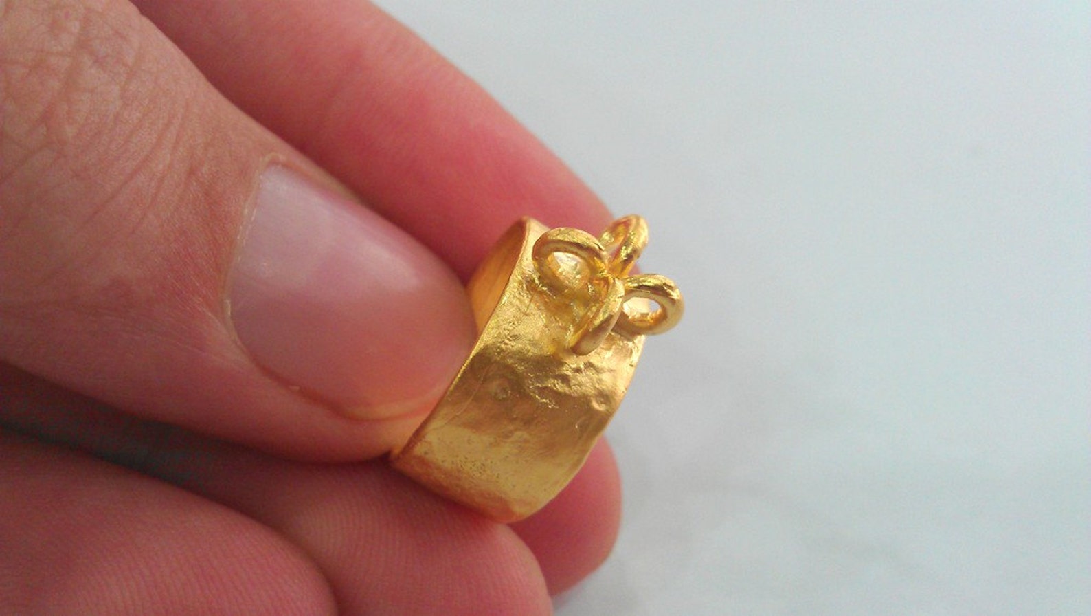Adjustable Ring Base Blank With a Loop Setting ,findings , Gold Plated ...