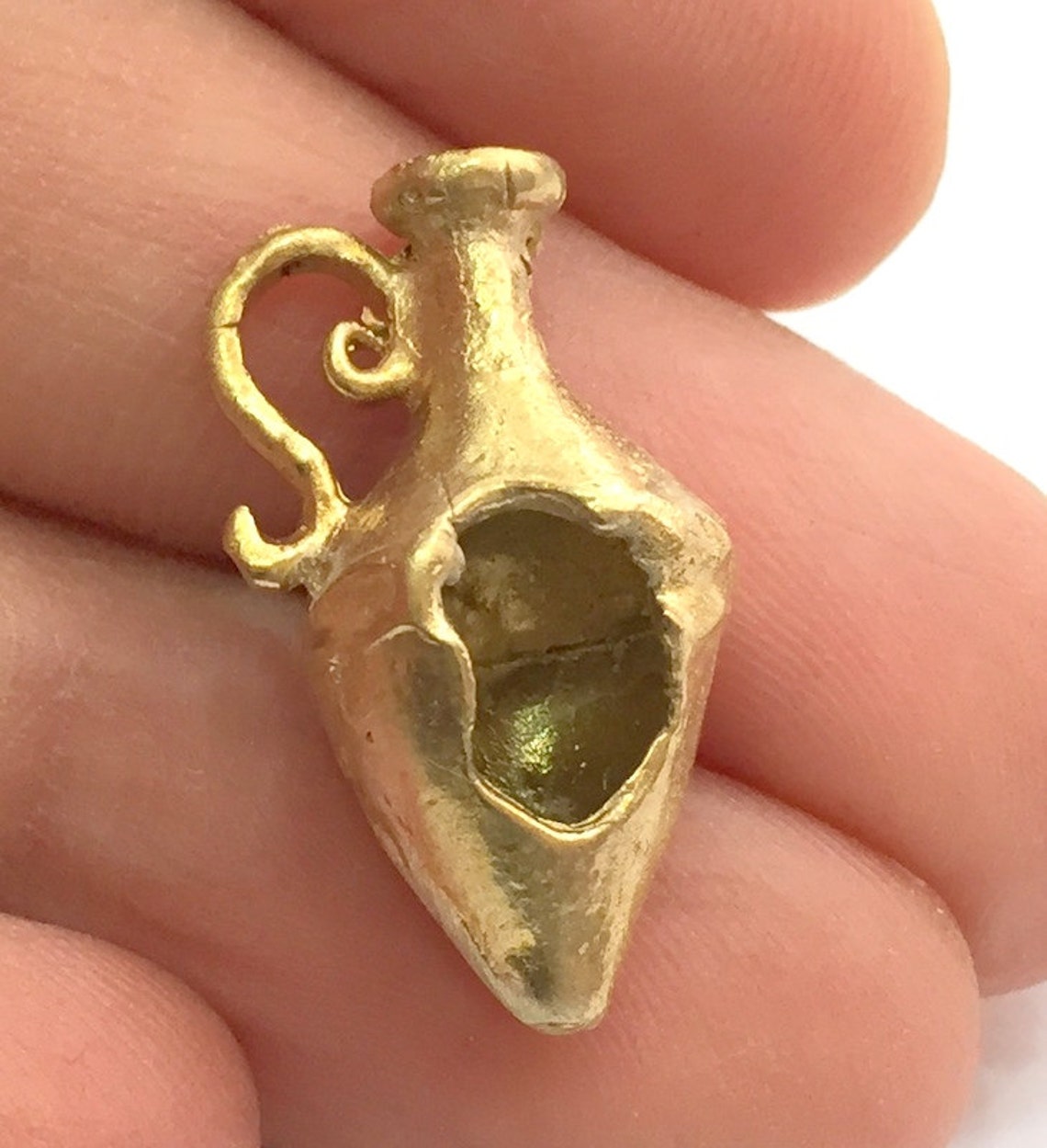 Raw Brass Amphora Pendant 25x16mm G5709 Etsy