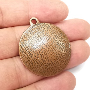 Round Pendant Antique Copper Plated (39x34mm) G28516