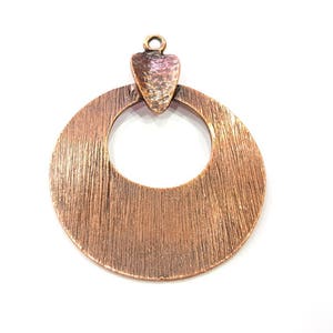 Copper Pendant Antique Copper Pendant Antique Copper Plated Metal (64x48mm) G11812