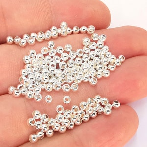 Sterling Silver Ball Beads 925 Silver Beads (3mm) G30349
