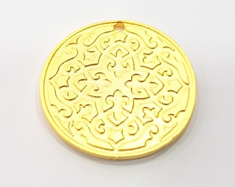 Gold Charms Gold Plated Metal (30mm)  G11714