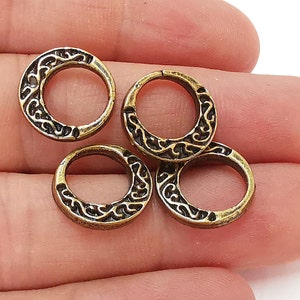 5 Antique Bronze Double Side (Both Side Same) Charms Antique Bronze Plated Charms (16mm)  G23909
