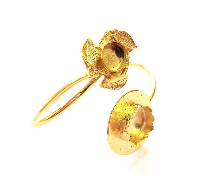 15mm and 10mm Blanks Gold Bracelet Blanks Cuff Blanks Adjustable Bracelet Blank Gold Plated Brass G12762